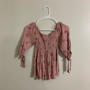 Off the shoulder floral blouse